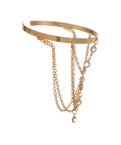 Sparkling Draped Chain Arm Cuff | Stylika