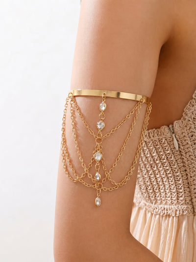 Sparkling Draped Chain Arm Cuff | Stylika