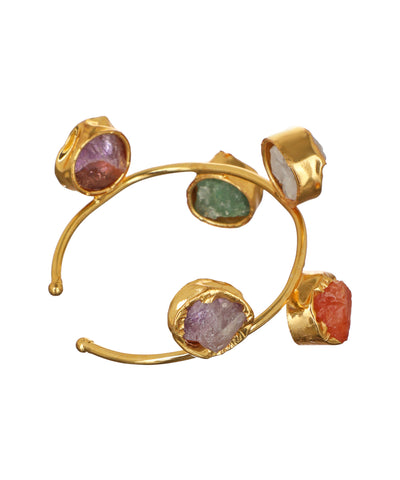 Five Stone Open Cuff Bracelet | Stylika
