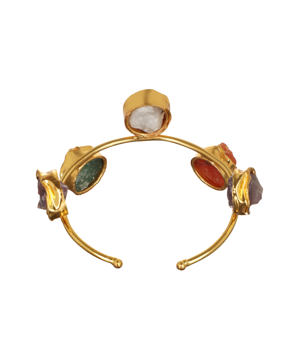 Five Stone Open Cuff Bracelet | Stylika
