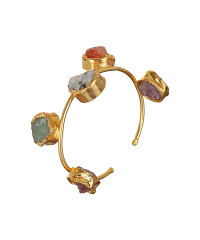 Five Stone Open Cuff Bracelet | Stylika