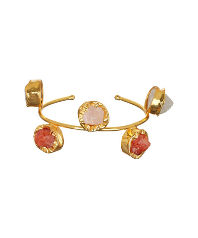 Five Stone Open Cuff Bracelet | Stylika