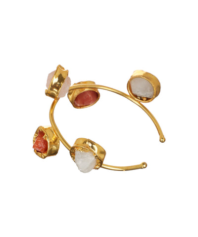 Five Stone Open Cuff Bracelet | Stylika