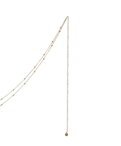 Delicate Layered Beaded Waist Chain with Heart Charm | Stylika