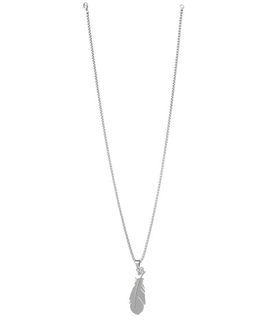 Split Feather Pendant Necklace | Stylika