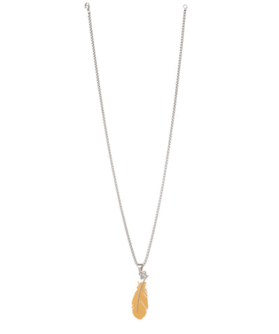 Split Feather Pendant Necklace | Stylika