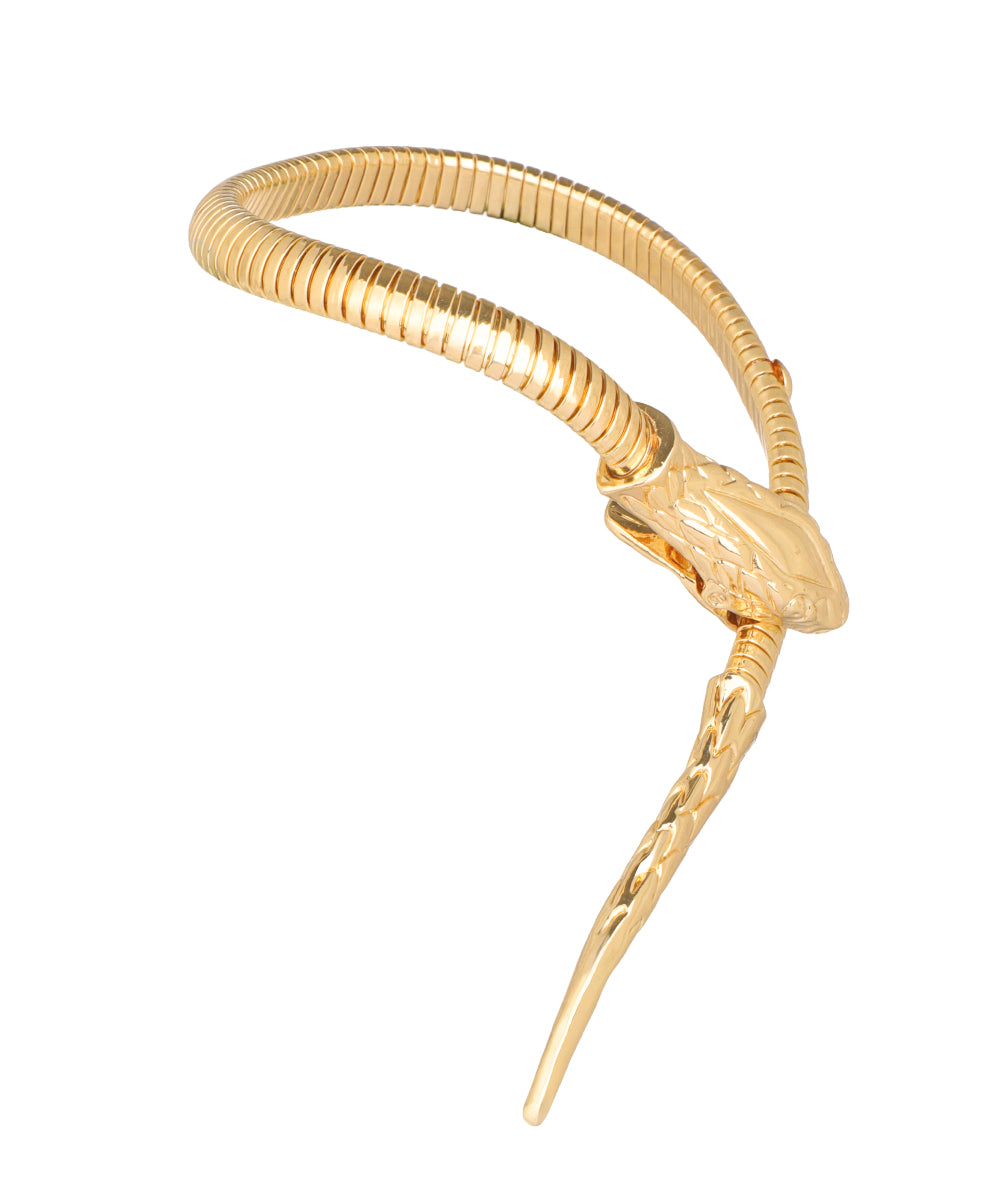 Serpent Head Flexible Bangle Bracelet | Stylika