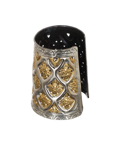 Floral Cutwork Oxidised Cuff Bracelet | Stylika