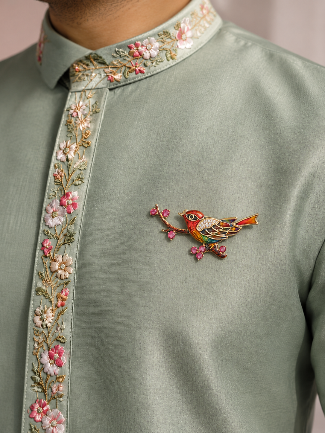 Bird on Branch Brooch | Stylika