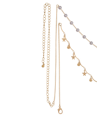 Layered Star and Shell Motif Waist Chain | Stylika