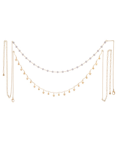 Layered Star and Shell Motif Waist Chain | Stylika