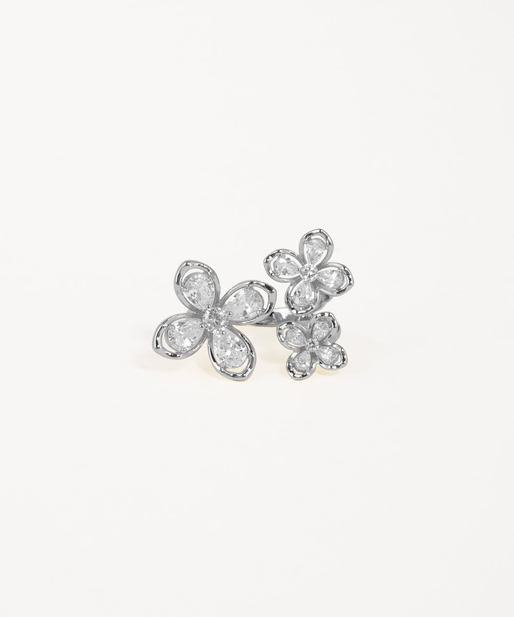 Triple Butterfly Open Statement Ring | Stylika