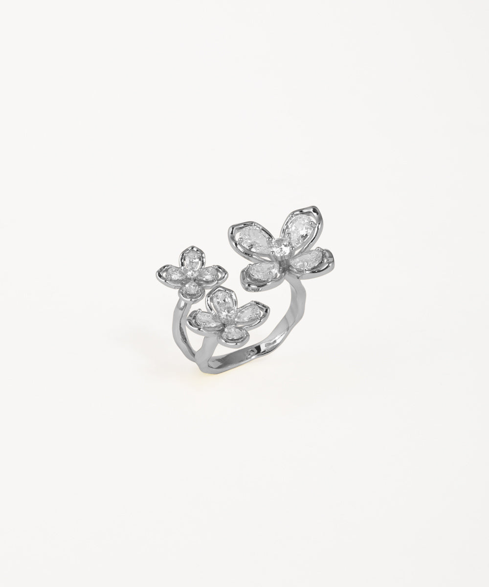 Triple Butterfly Open Statement Ring | Stylika