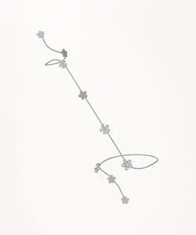 Interconnected Floral Charm Hand Cuffs for Women | Stylika