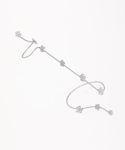 Interconnected Floral Charm Hand Cuffs for Women | Stylika