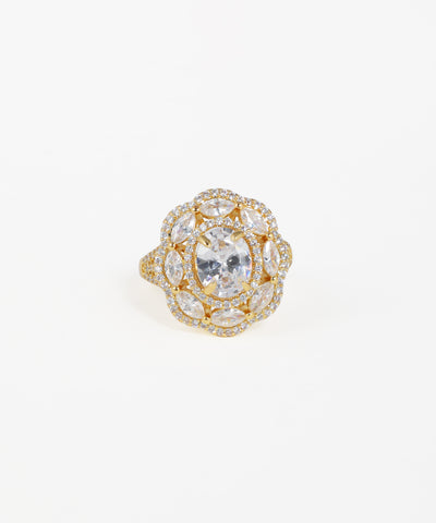Marquise Halo Cluster Statement Ring | Stylika