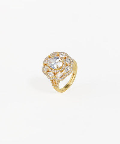Marquise Halo Cluster Statement Ring | Stylika