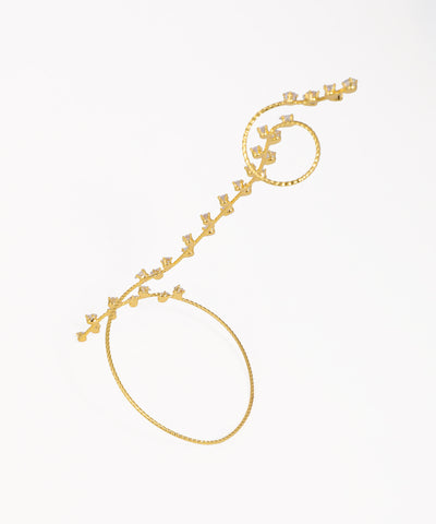 Distinctive Sparkling Vine Wrap Hand Cuffs | Stylika