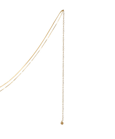 Minimalist Layered Waist Chain with Single Stone Drop | Stylika