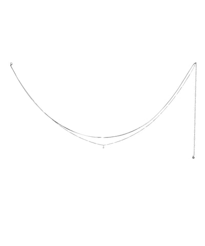 Minimalist Layered Waist Chain with Single Stone Drop | Stylika