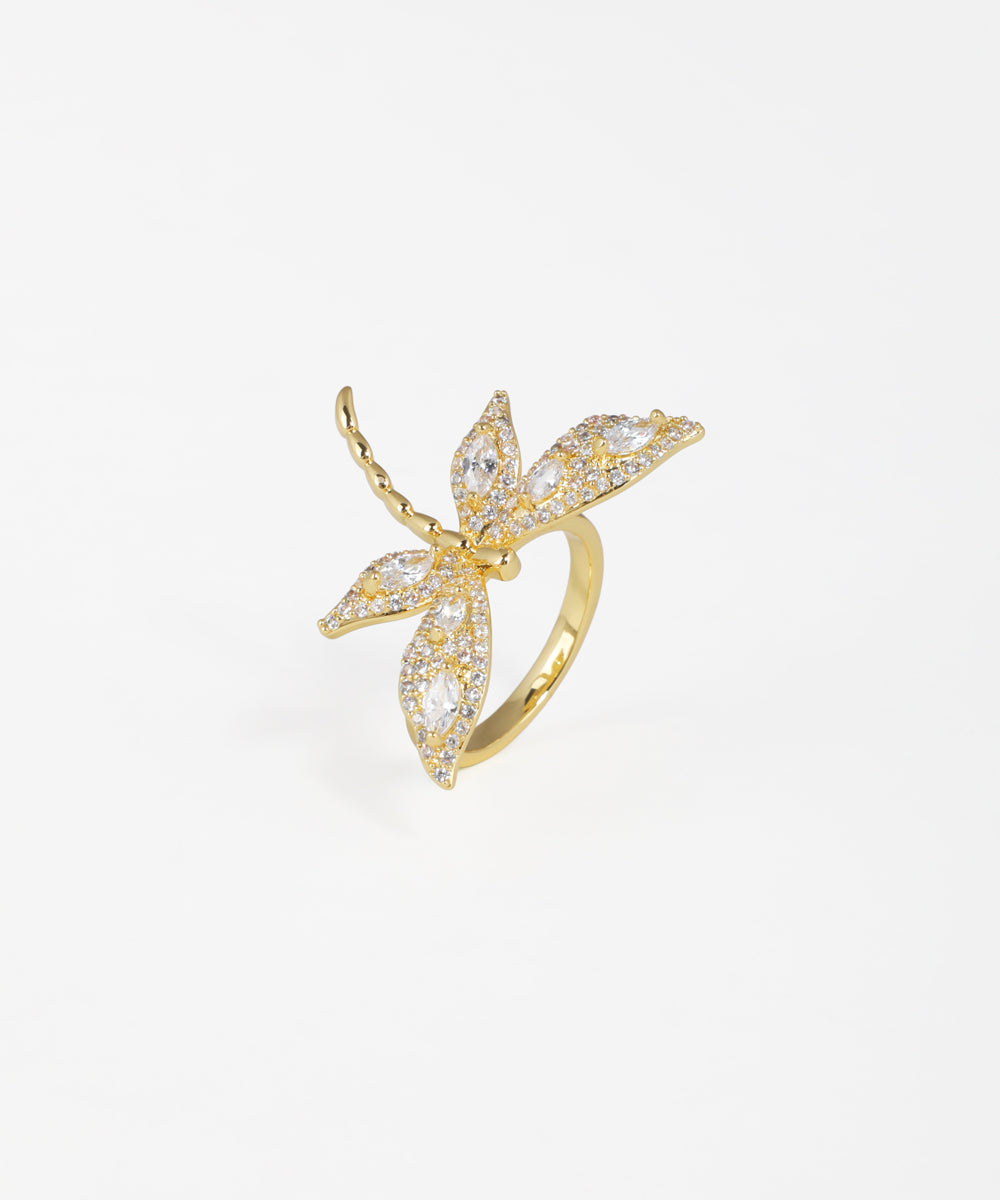Wing Dragonfly Statement Ring | Stylika