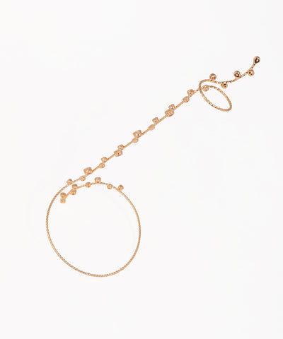Sculptural Winding Sparkle Hand Cuffs | Stylika