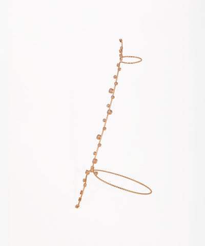 Sculptural Winding Sparkle Hand Cuffs | Stylika