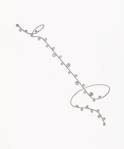 Sculptural Winding Sparkle Hand Cuffs | Stylika