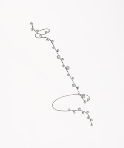 Sculptural Winding Sparkle Hand Cuffs | Stylika