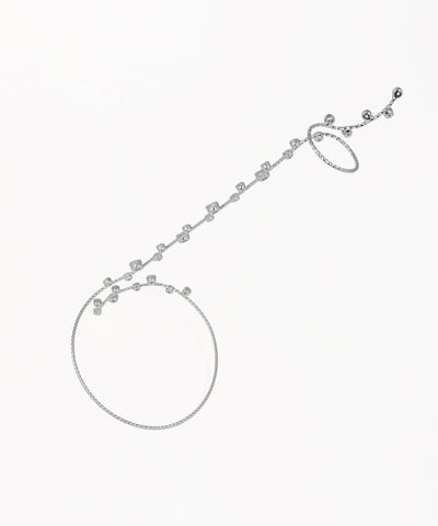 Sculptural Winding Sparkle Hand Cuffs | Stylika