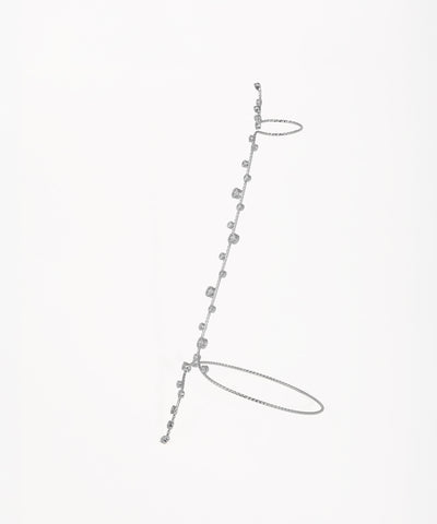 Sculptural Winding Sparkle Hand Cuffs | Stylika