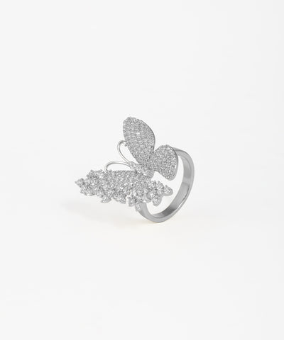Pavé Butterfly Cluster Statement Ring | Stylika