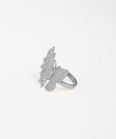 Pavé Butterfly Cluster Statement Ring | Stylika