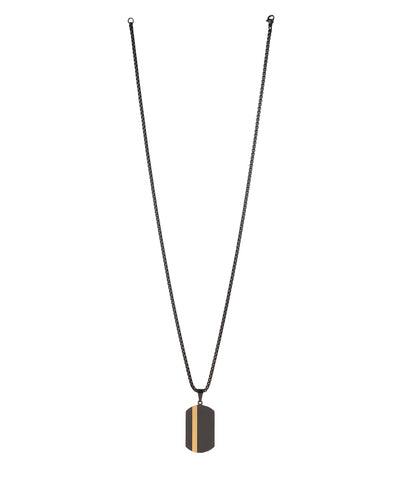 Offset Stripe Tag Pendant Necklace | Stylika