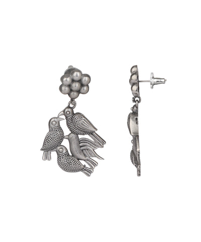Bird Motif Oxidised Statement Necklace Set | Stylika