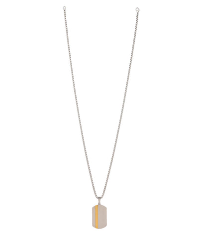 Offset Stripe Tag Pendant Necklace | Stylika