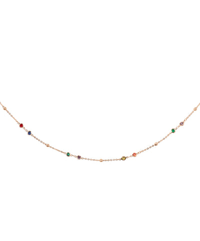 Delicate Beaded Waist Chain with Colorful Stones | Stylika