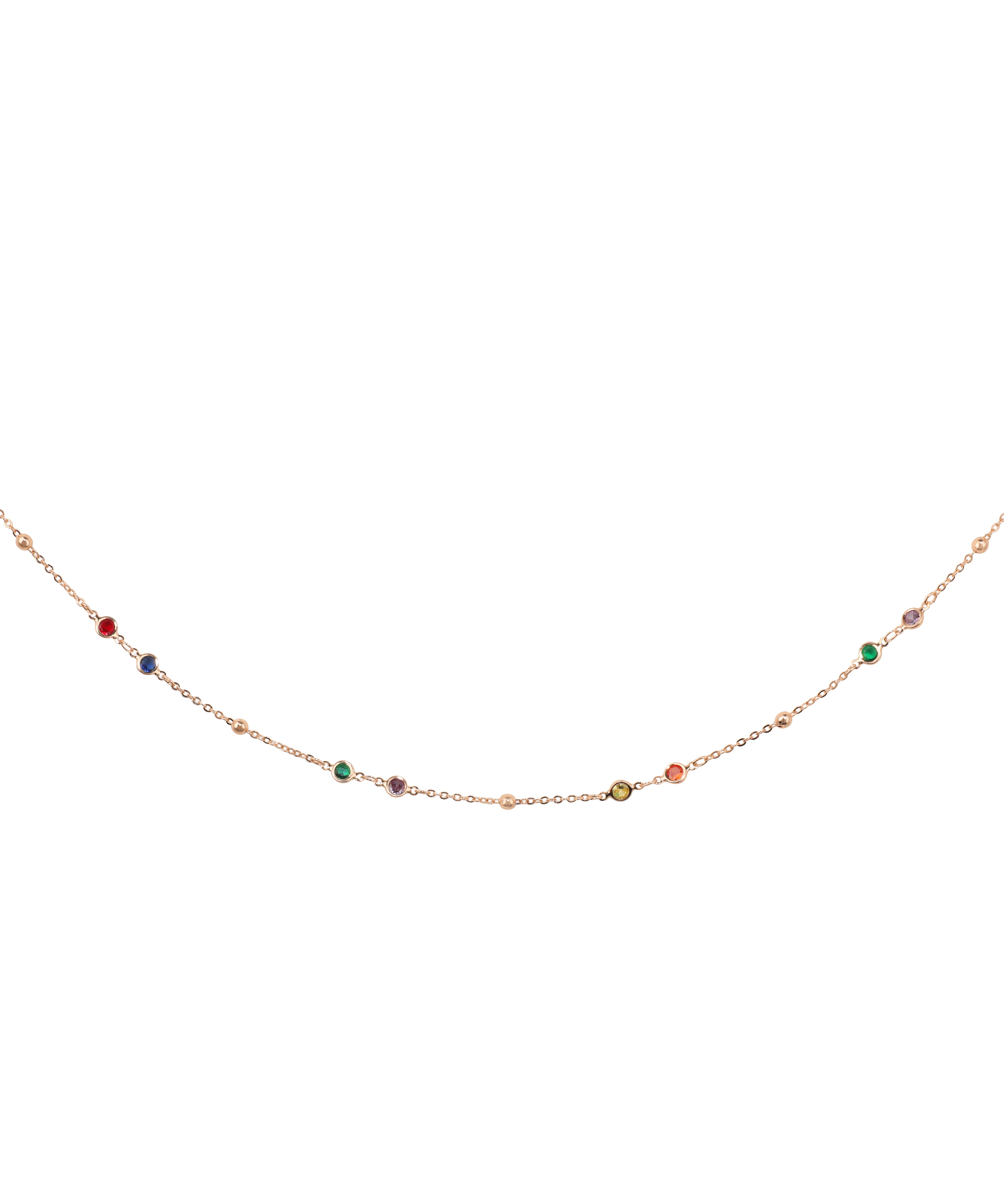 Delicate Beaded Waist Chain with Colorful Stones | Stylika