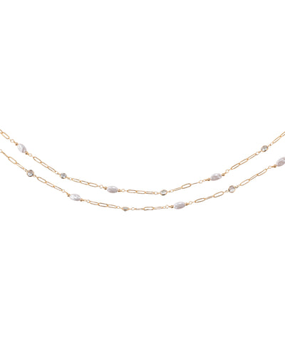 Elegant Dual-Layer Beaded Waist Chain with Adjuster | Stylika