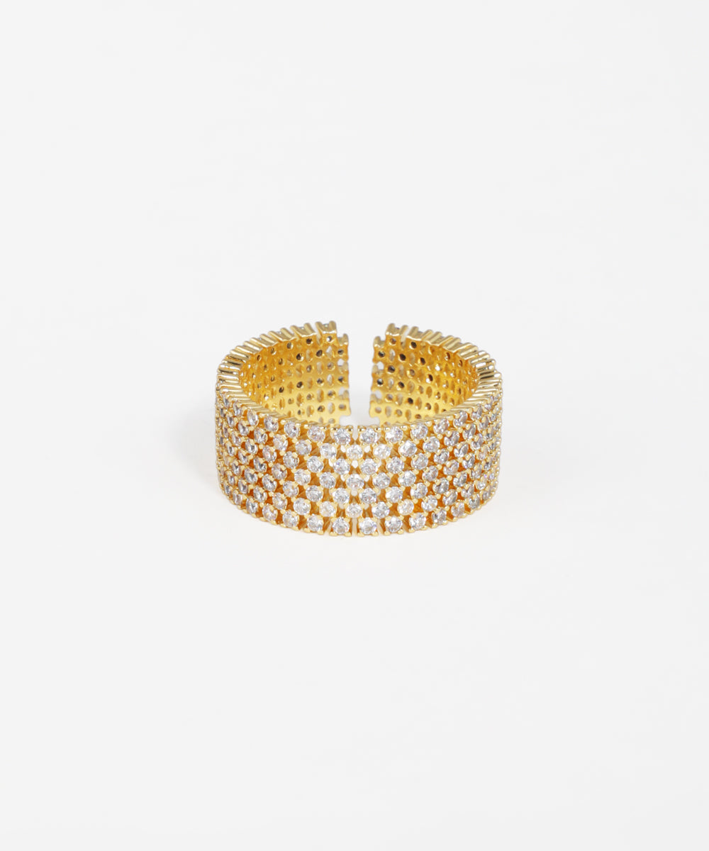 Multi-Row Pavé Band Ring | Stylika