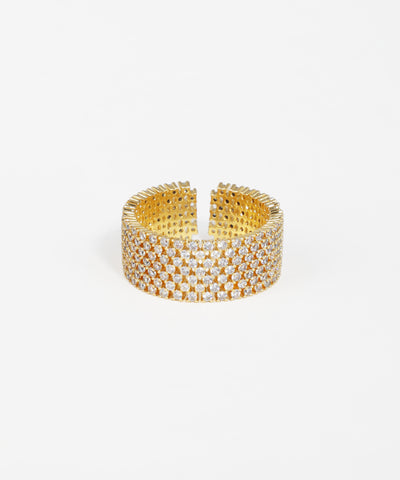 Multi-Row Pavé Band Ring | Stylika