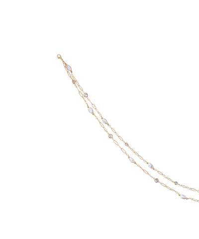 Elegant Dual-Layer Beaded Waist Chain with Adjuster | Stylika