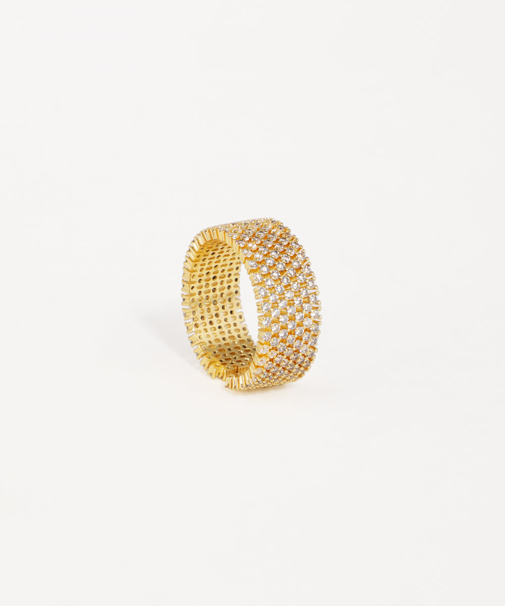 Multi-Row Pavé Band Ring | Stylika