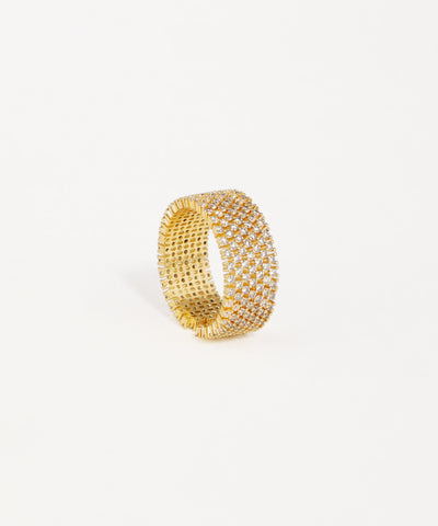 Multi-Row Pavé Band Ring | Stylika