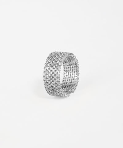 Multi-Row Pavé Band Ring | Stylika