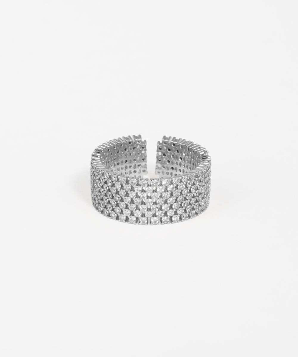 Multi-Row Pavé Band Ring | Stylika