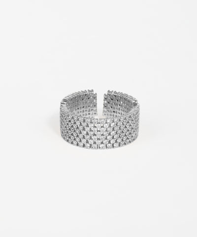 Multi-Row Pavé Band Ring | Stylika
