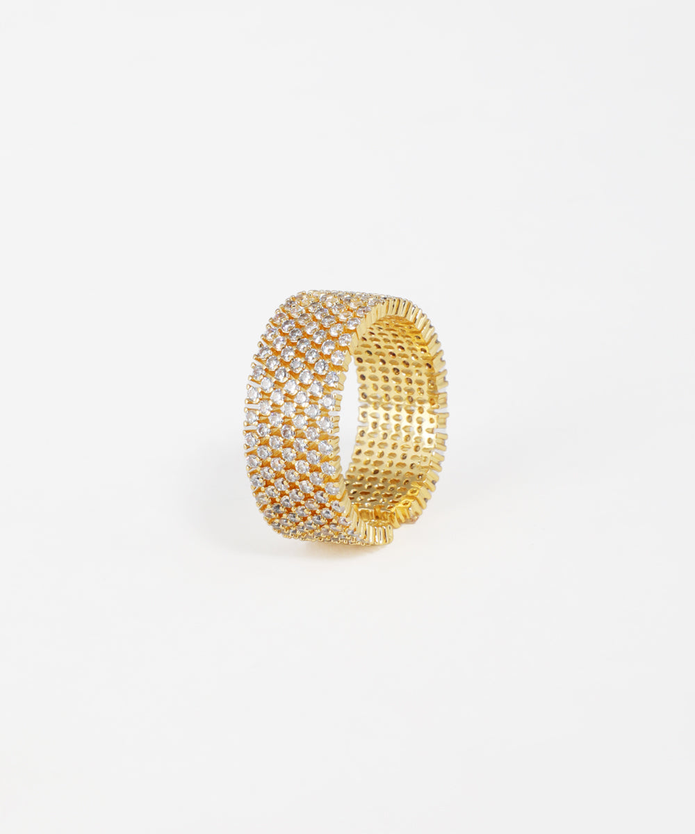 Multi-Row Pavé Band Ring | Stylika