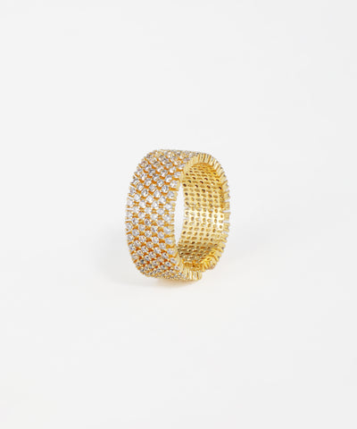 Multi-Row Pavé Band Ring | Stylika