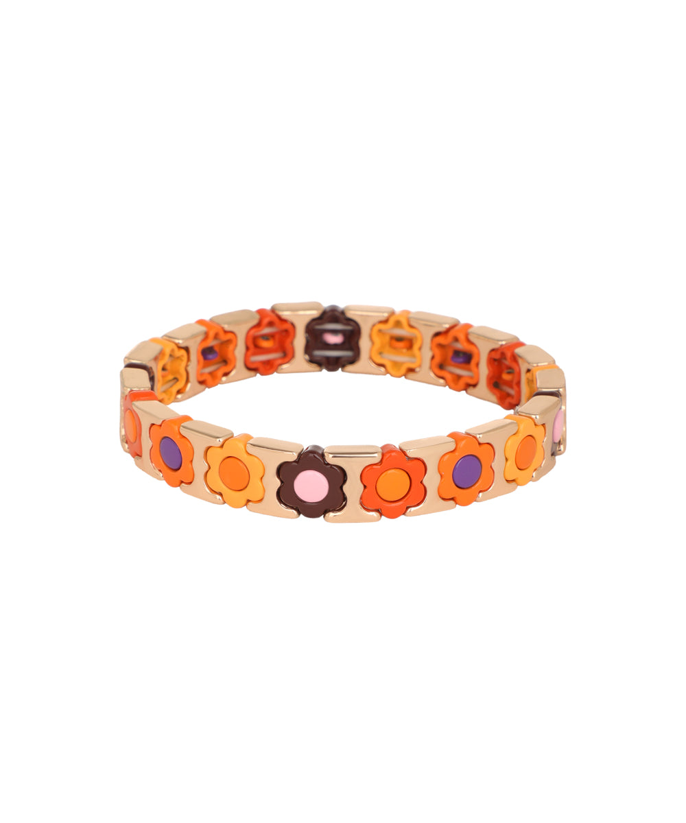 Pressed Petals In Block: Autumn Café Bracelet | Stylika